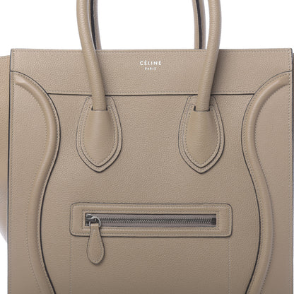 Celine Drummed Calfskin Mini Luggage Dune 6 of 8