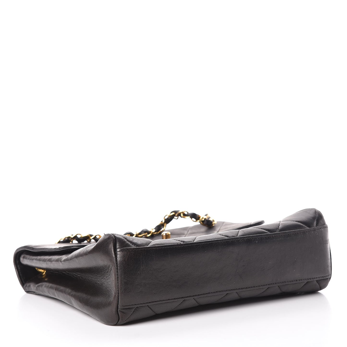Lambskin Quilted Shoulder Bag Black