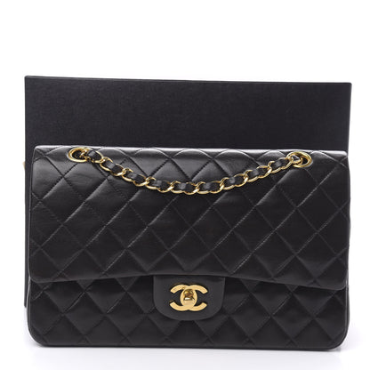 Chanel Lambskin Quilted Medium Double Flap Black 10 of 10