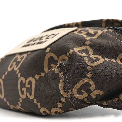Gucci Recycled Polyester Monogram Jumbo GG Belt Bag Ebony Beige 10 of 10