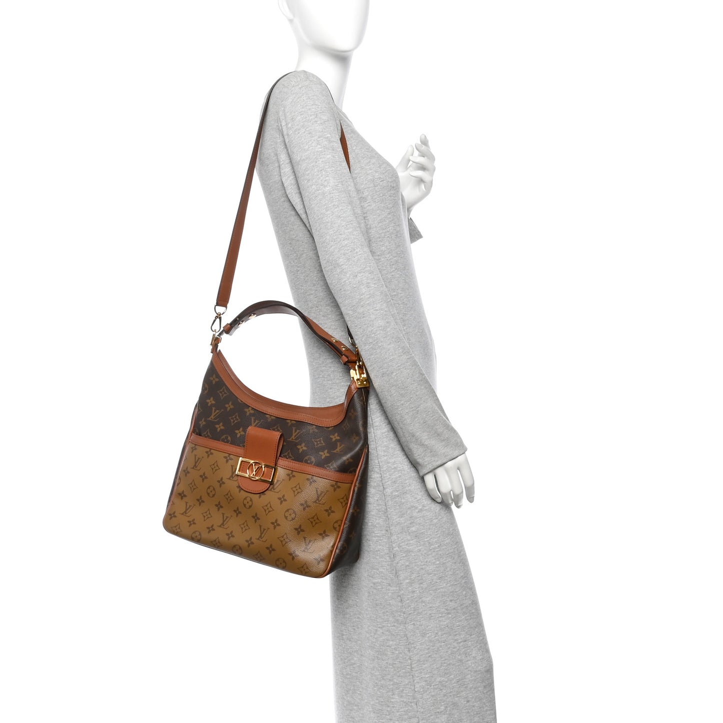 Reverse Monogram Dauphine Hobo MM