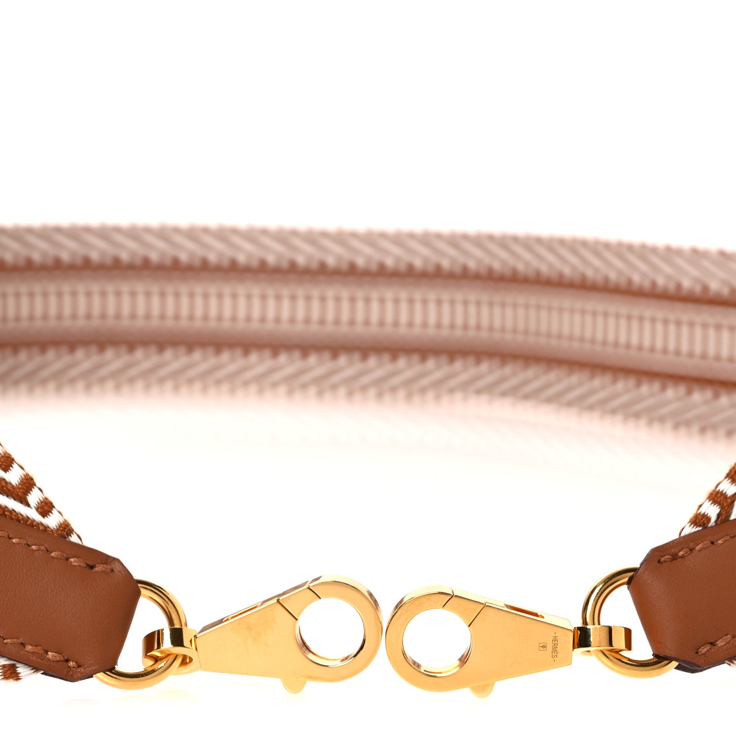 Hermes Toile Swift 50mm Sangle Cavale Shoulder Strap Ecru Beige Gold 6 of 6