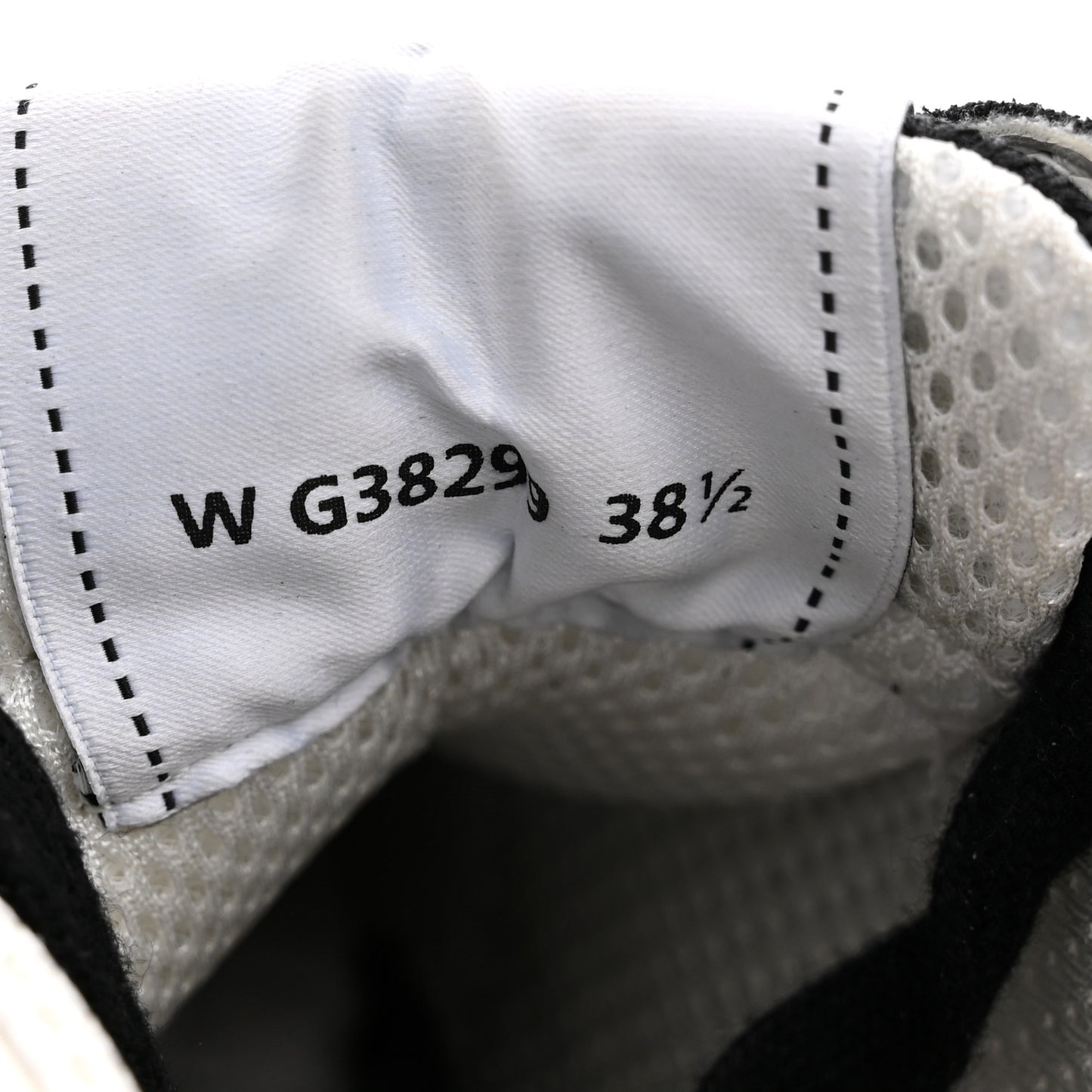 Mesh Suede Grained Calfskin Womens CC Sneakers 38.5 Black White