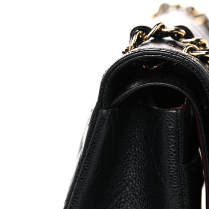 Chanel Caviar Quilted Jumbo Double Flap Black 12 of 16