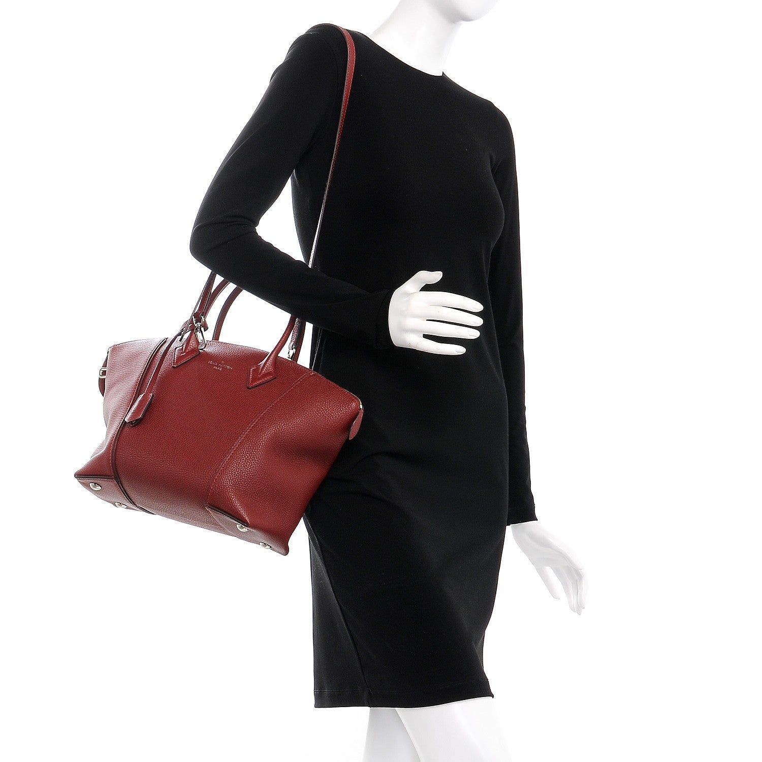 Louis Vuitton Cuir Taurillon Soft Lockit PM Griotte 2 of 11