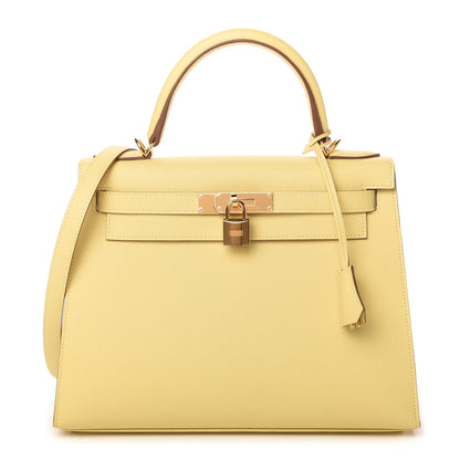 Hermes Epsom Kelly Sellier 28 Jaune Poussin 1 of 11