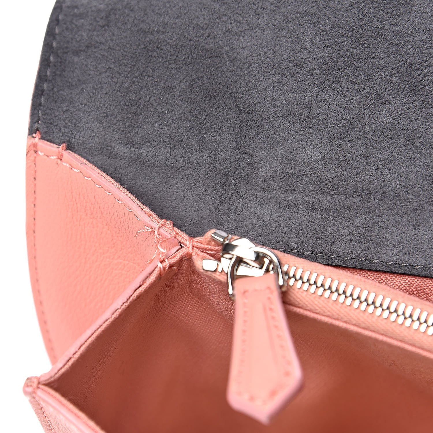 Fendi Vitello Flamingo Tube Macro Clutch Pesca 13 of 14