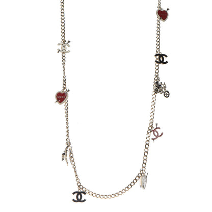 Chanel Enamel Charm CC Long Necklace Gold 1 of 4