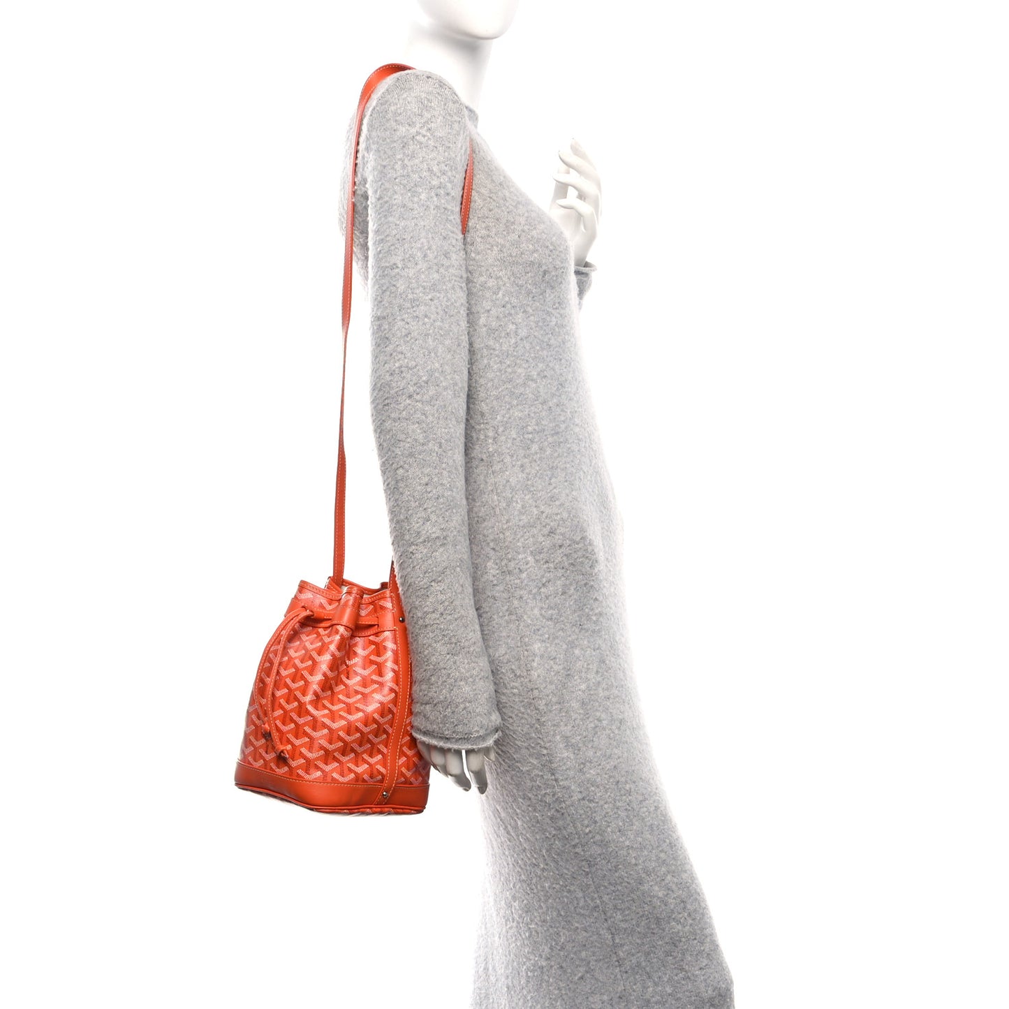 Goyardine Petit Flot Bucket Bag PM Orange