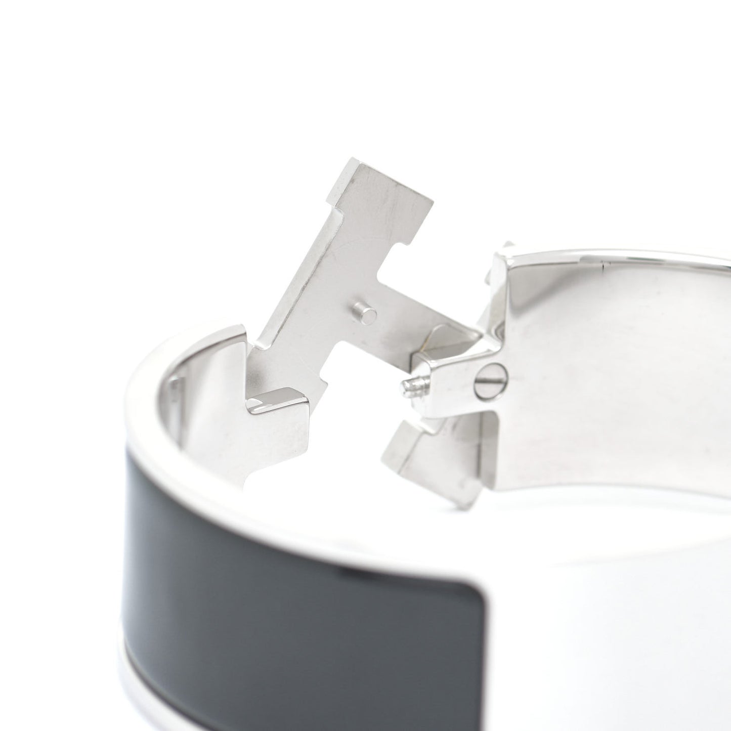 Enamel Wide Clic Clac H Bracelet GM Black