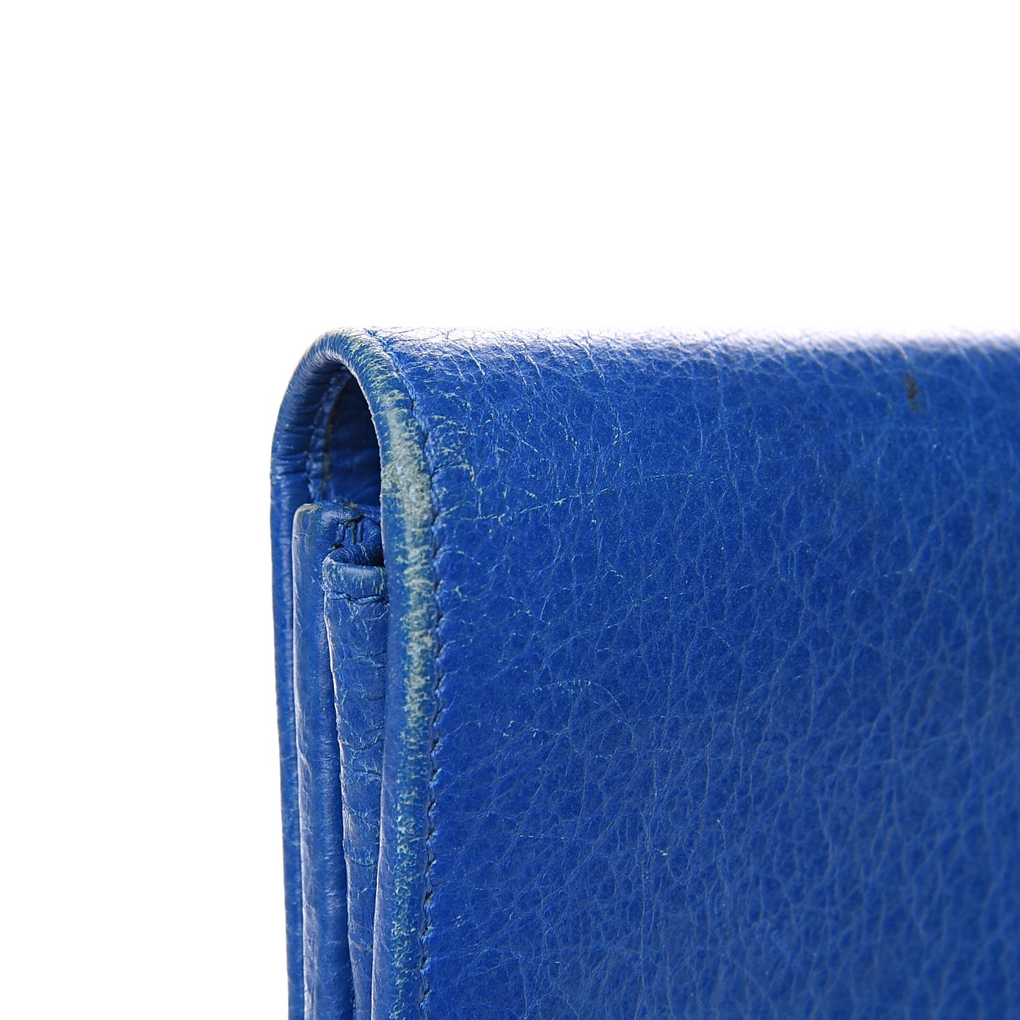 Agneau Giant 12 Gold Hardware Money Wallet Bleu Lazuli