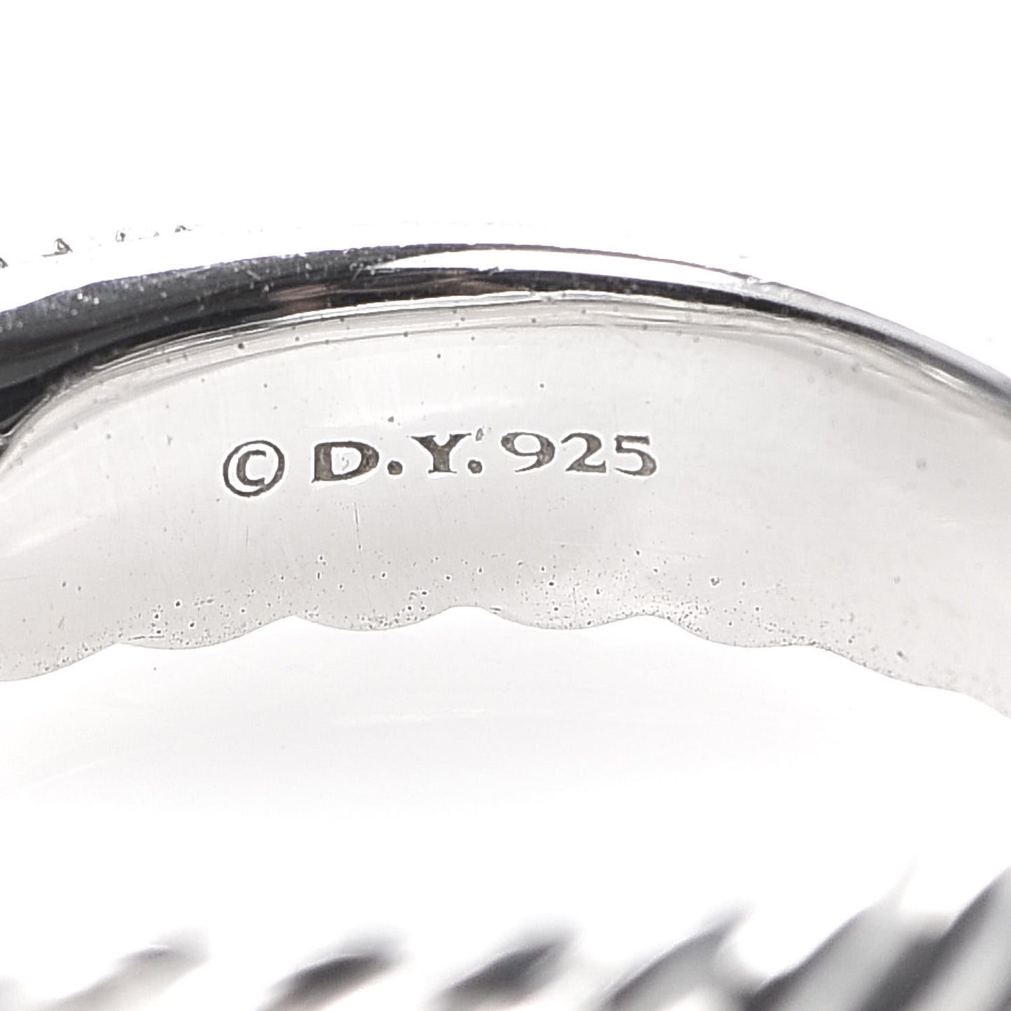 Sterling Silver Diamond 5mm Crossover Ring 52 6