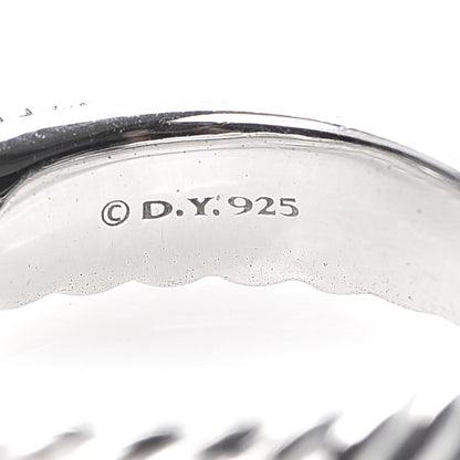 David Yurman Sterling Silver Diamond 5mm Crossover Ring 52 6 4 of 4