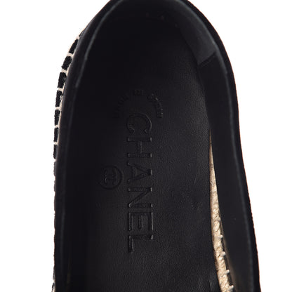 Chanel Velvet Logo Espadrilles 40 Black 5 of 9