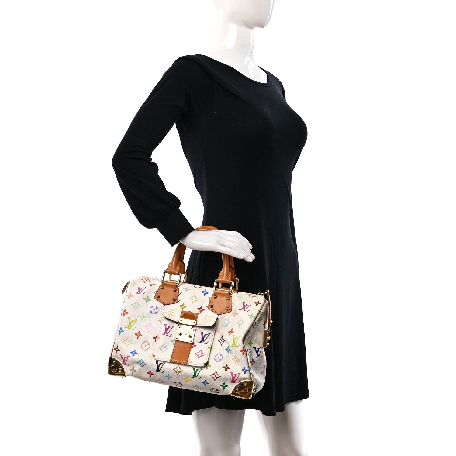 Louis Vuitton Monogram Multicolor Speedy 30 White 2 of 14