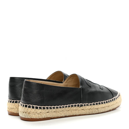 Chanel Lambskin CC Espadrilles 38 Black 4 of 12