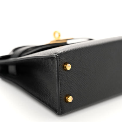 Hermes Epsom Mini Kelly Sellier 20 Black 9 of 11