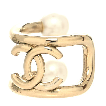 Chanel Pearl CC Single Ear Cuff Gold 1 of 4
