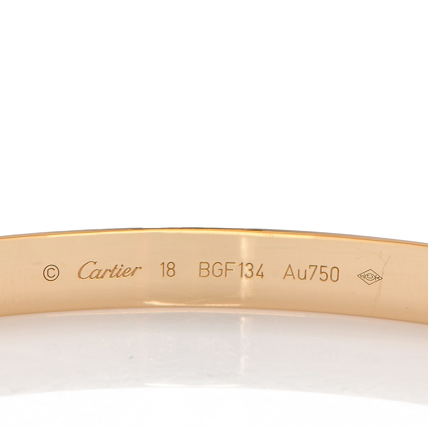 Cartier 18K Yellow Gold LOVE Bracelet 18 4 of 8