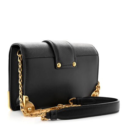 Prada City Calf Saffiano Cahier Astrology Bag Black 3 of 13