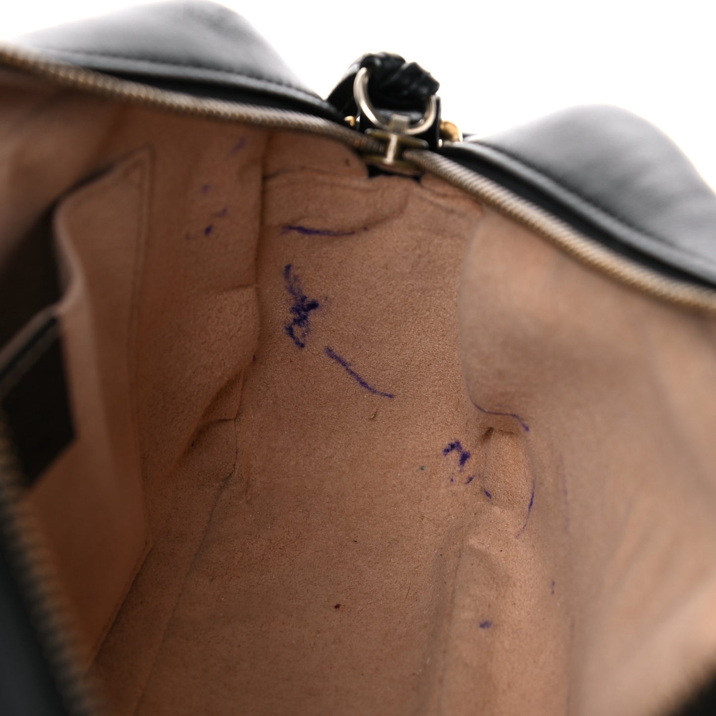 Calfskin Matelasse Small GG Marmont Chain Shoulder Bag Black