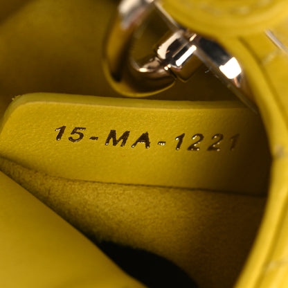 Christian Dior Lambskin Cannage Micro Lady Dior Yellow 7 of 12