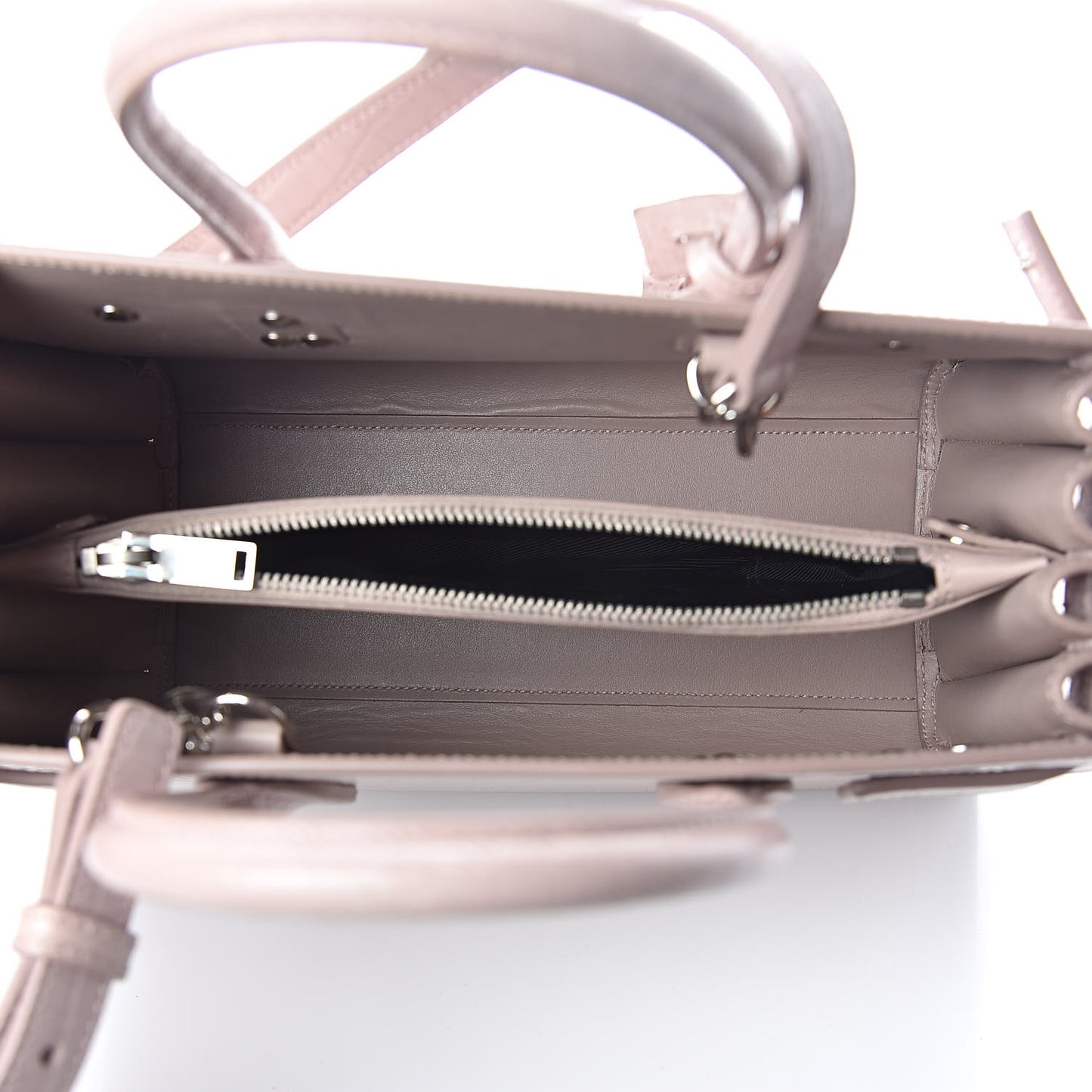 Calfskin Crocodile Embossed Baby Sac De Jour Rose Antic