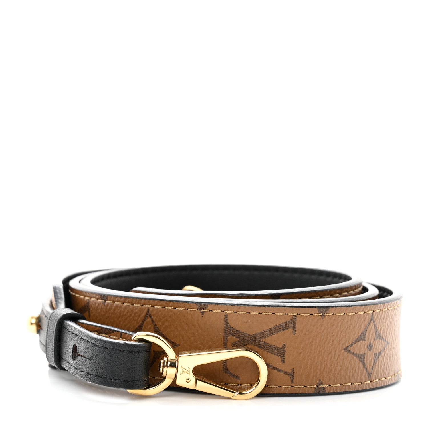 Louis Vuitton Reverse Monogram Bandouliere Shoulder Strap XL Black 1 of 6