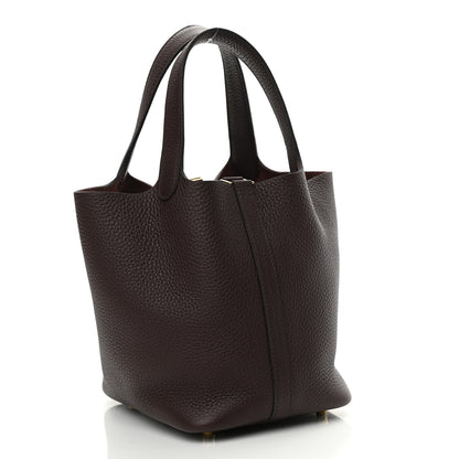 Hermes Taurillon Clemence Picotin Lock 18 PM Rouge Sellier 2 of 8
