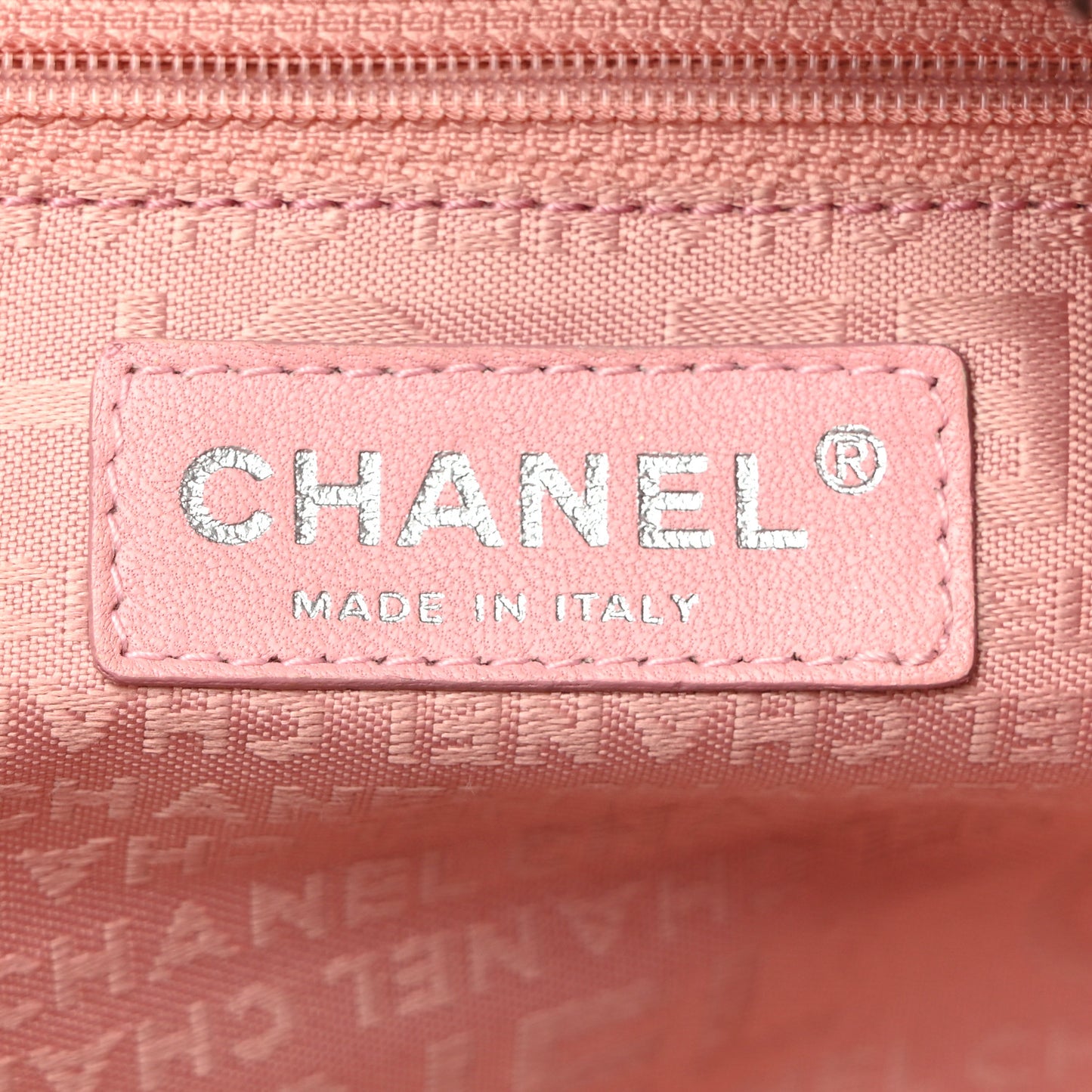 Caviar Square Stitched Bowler Pink