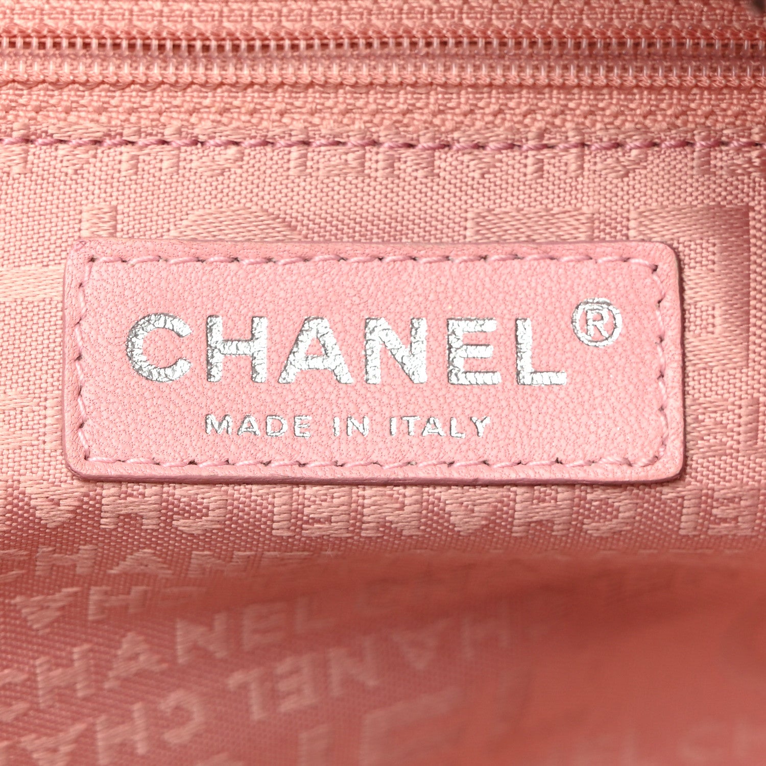 Chanel Caviar Square Stitched Bowler Pink 6 of 11