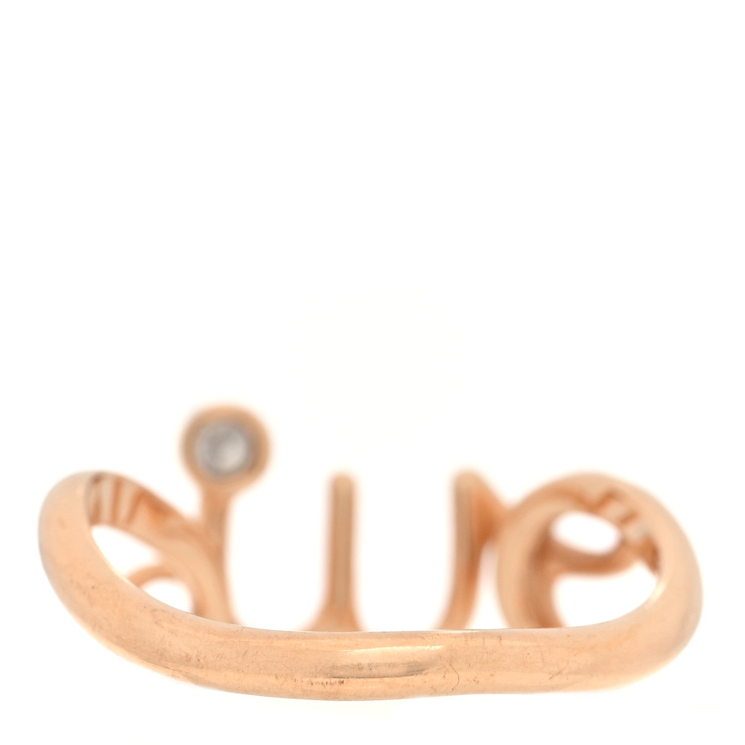 Christian Dior 18K Rose Gold Diamond Oui Ring 47 4 3 of 4