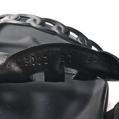 Hermes Nappa Extra Sandals 37 Black 5 of 9