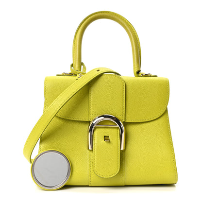 Delvaux Grained Rodeo Calfskin Mini Brillant Satchel Absinthe Lime 3 of 11