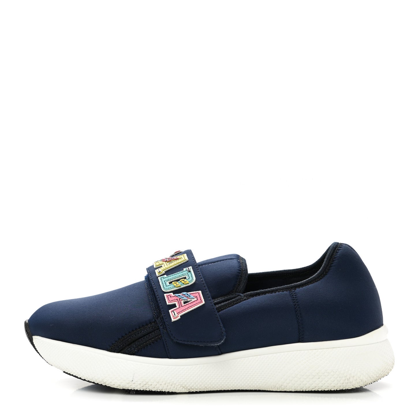 Neoprene Logo Sneakers 37.5 Navy