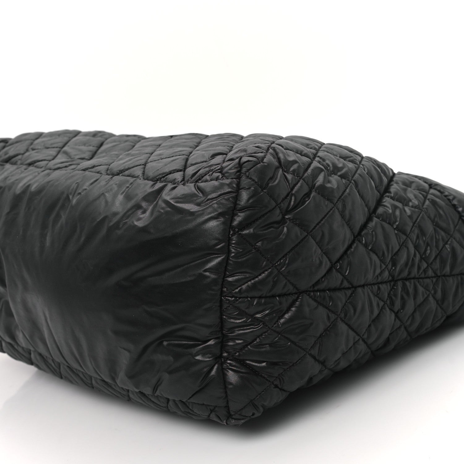 Chanel Nylon Quilted Large Coco Cocoon Tote Black 10 of 14