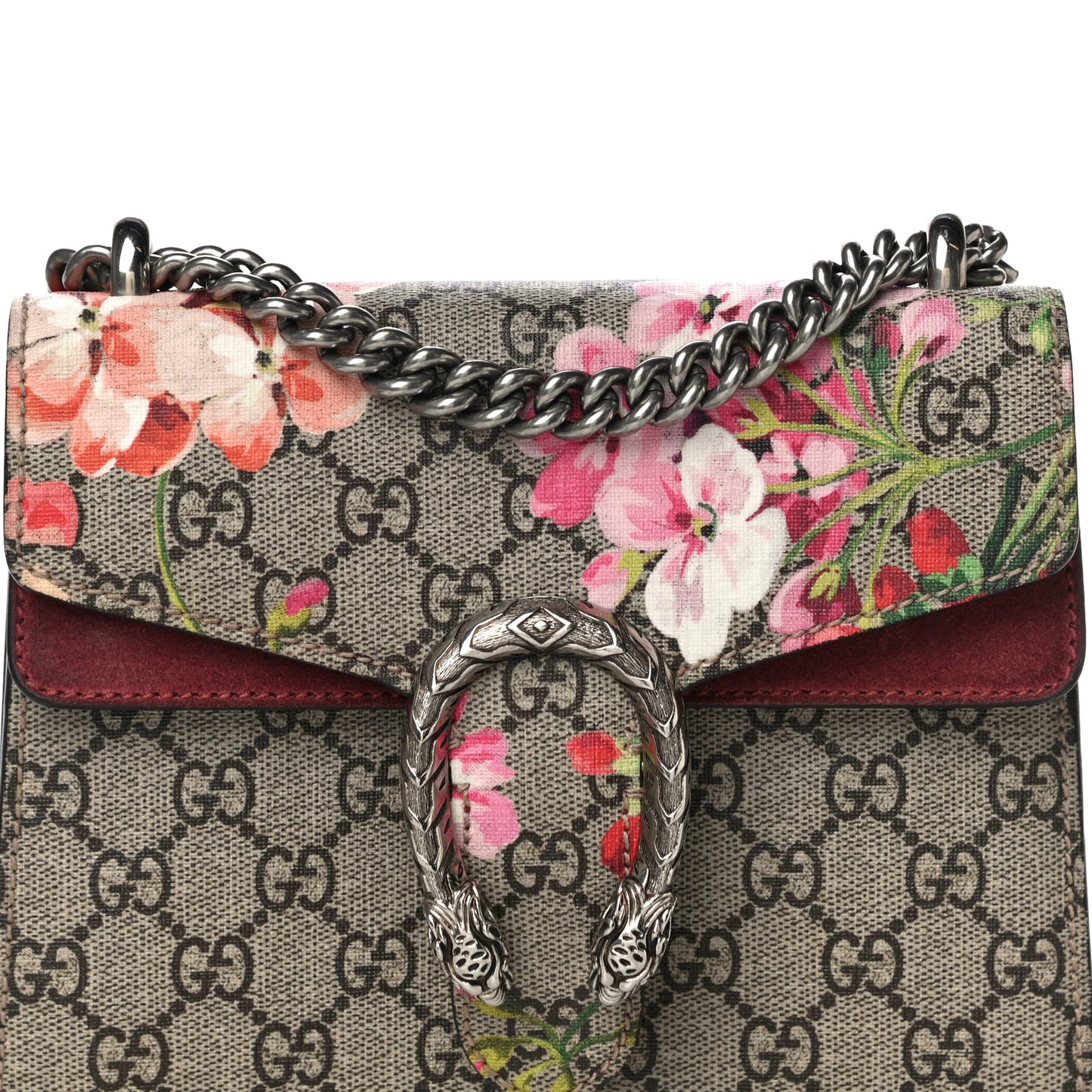 GG Supreme Monogram Blooms Mini Dionysus Shoulder Bag Beige Multicolor Dry Rose