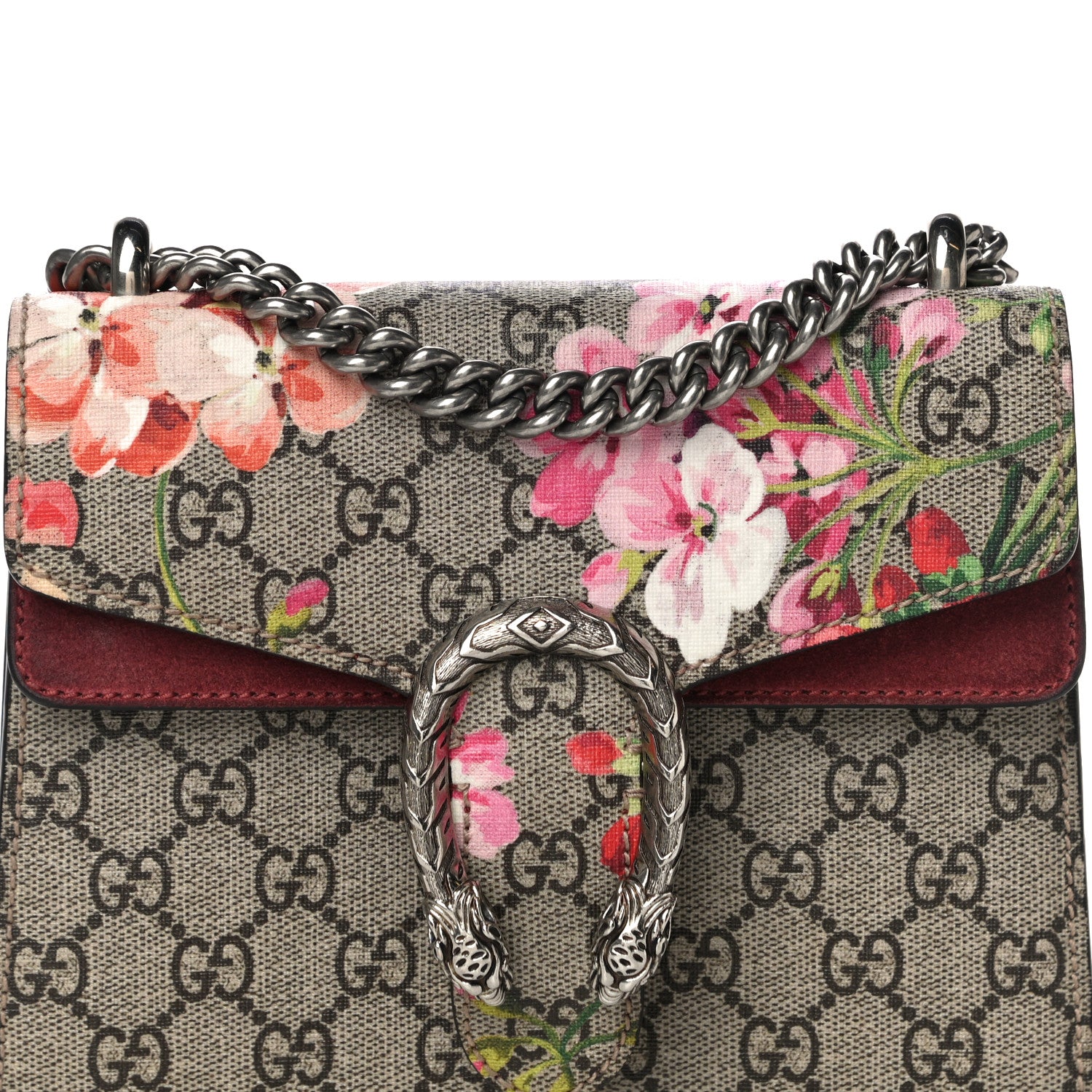 Gucci GG Supreme Monogram Blooms Mini Dionysus Shoulder Bag Beige Multicolor Dry Rose 8 of 15