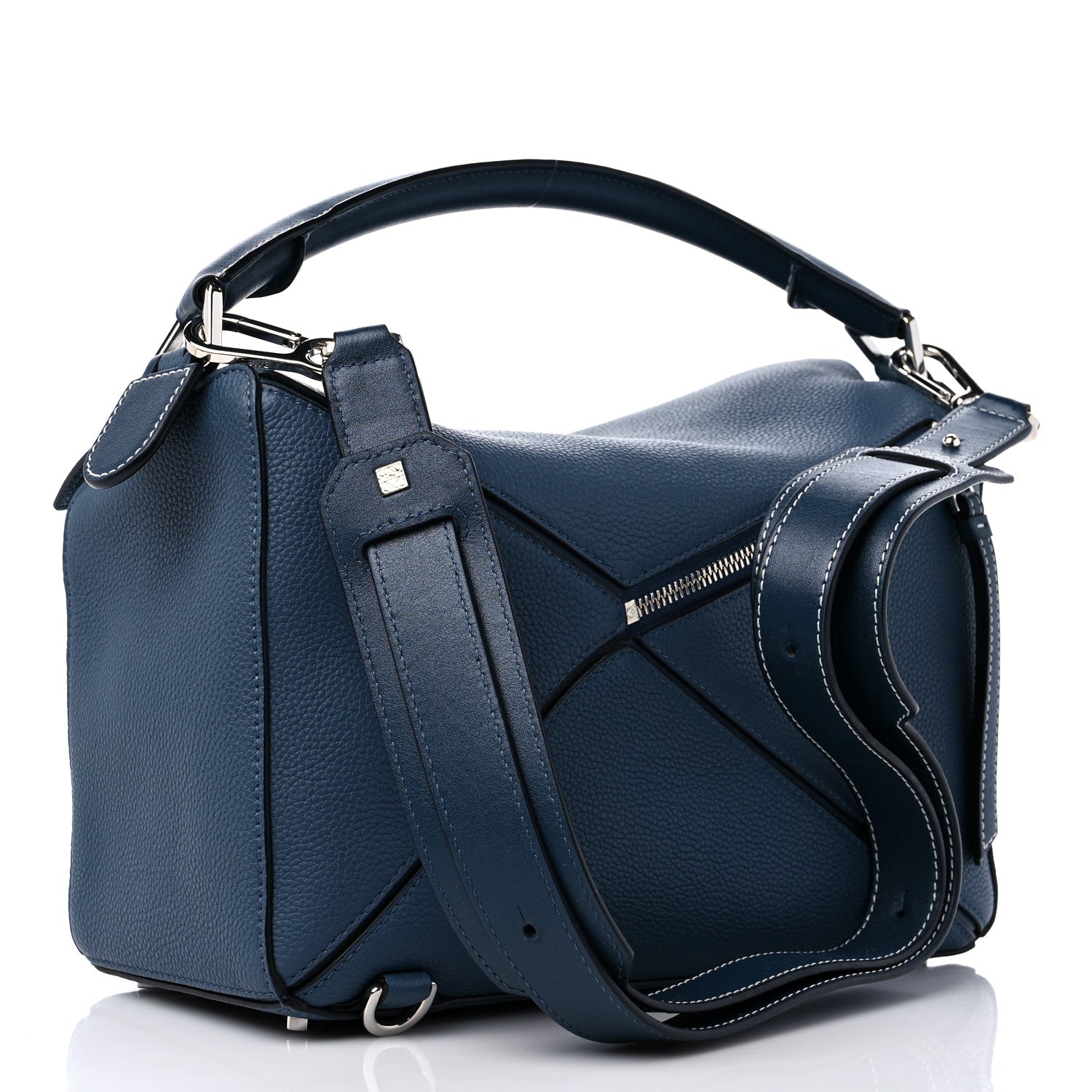 Loewe Calfskin Medium Puzzle Bag Dark Blue 3 of 8