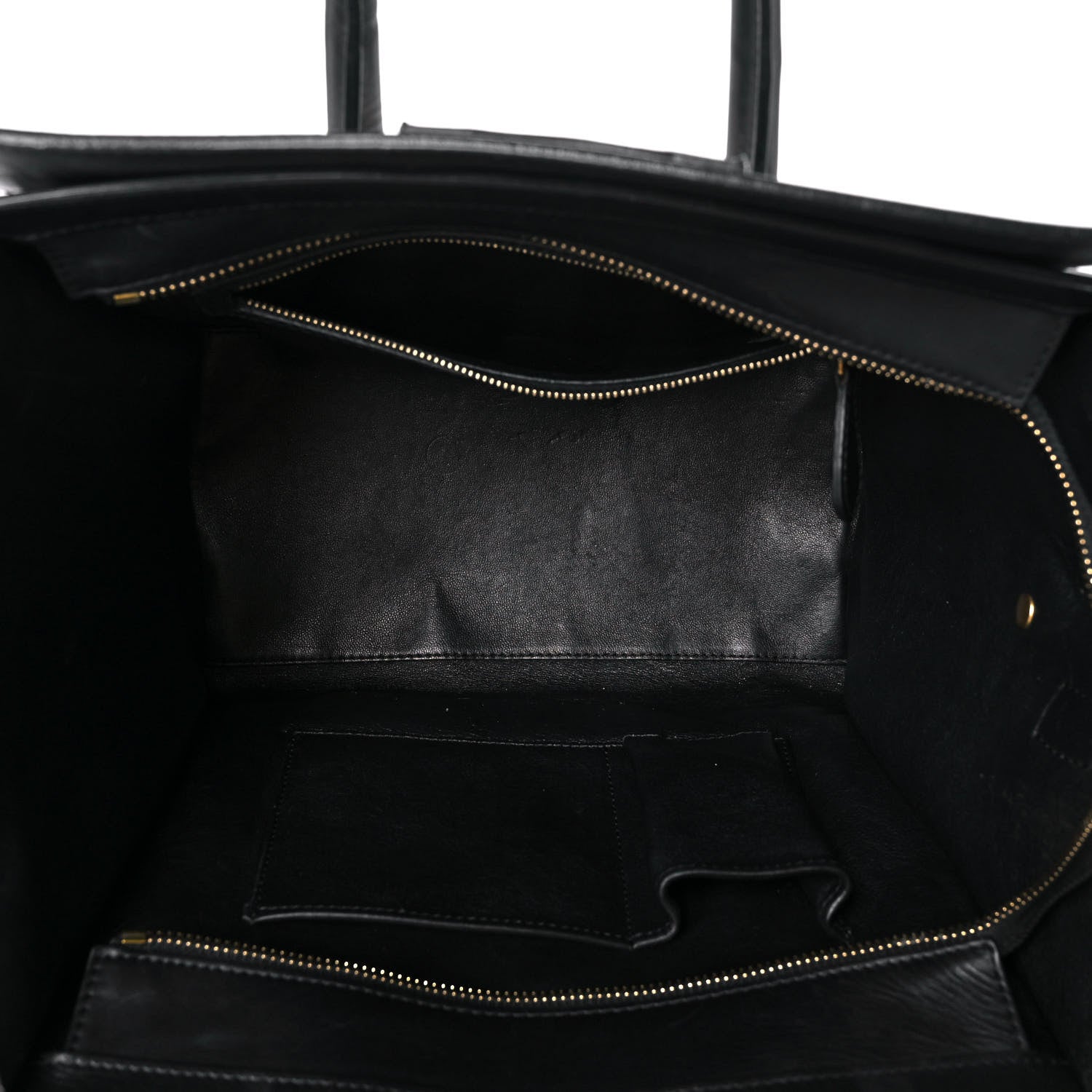 Celine Pony Hair Mini Tri-Color Luggage Ivory Black Brown 5 of 17