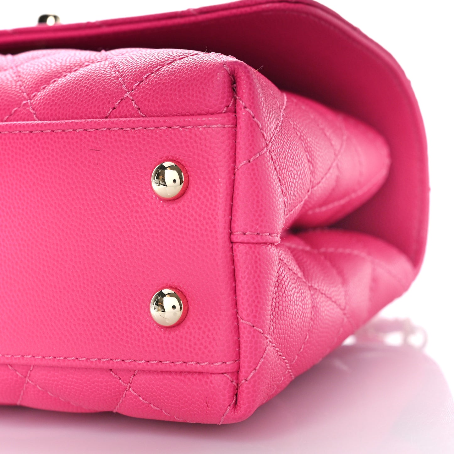 Caviar Quilted Mini Coco Handle Flap Rose