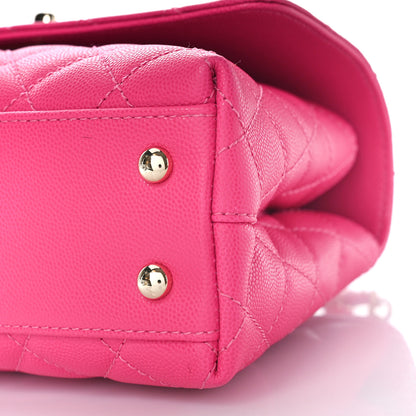 Chanel Caviar Quilted Mini Coco Handle Flap Rose 7 of 8