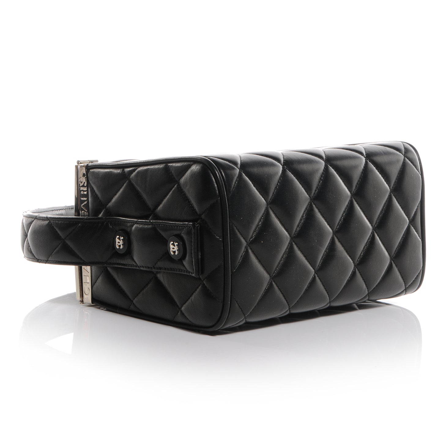Lambskin Quilted Box Bag Black