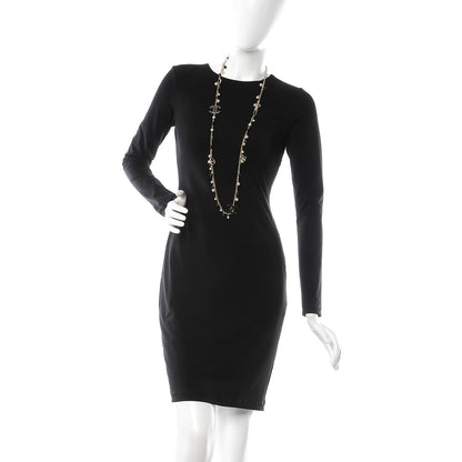 Chanel Pearl Beaded Enamel CC Coco Long Necklace Black Gold 2 of 9