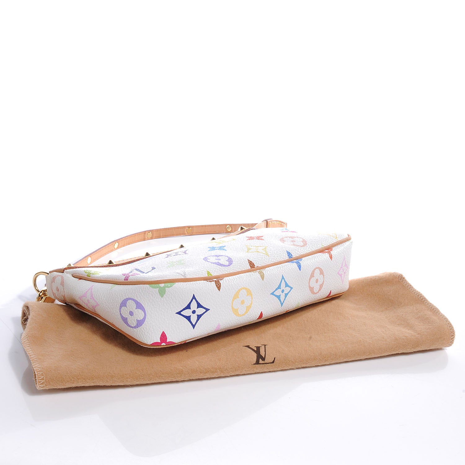 Louis Vuitton Monogram Multicolor Pochette Accessories White 4 of 8
