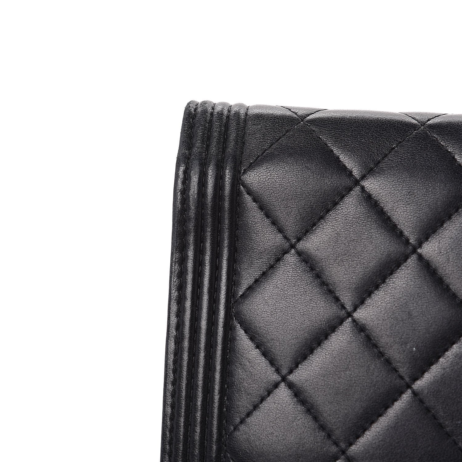 Chanel Lambskin Quilted Boy Wallet On Chain WOC Black 13 of 18