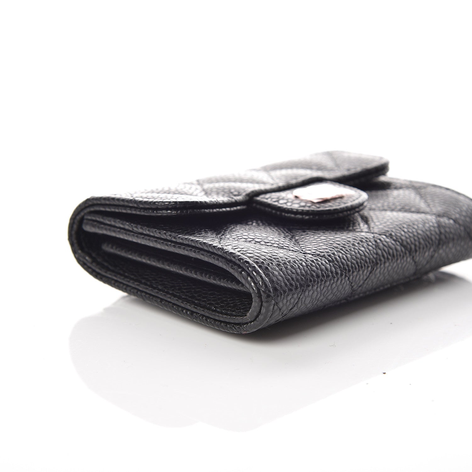 Chanel Caviar Quilted Flap Card Holder Wallet Black 5 of 9