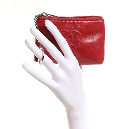 Chanel Lambskin Timeless CC Key Holder Red 2 of 7