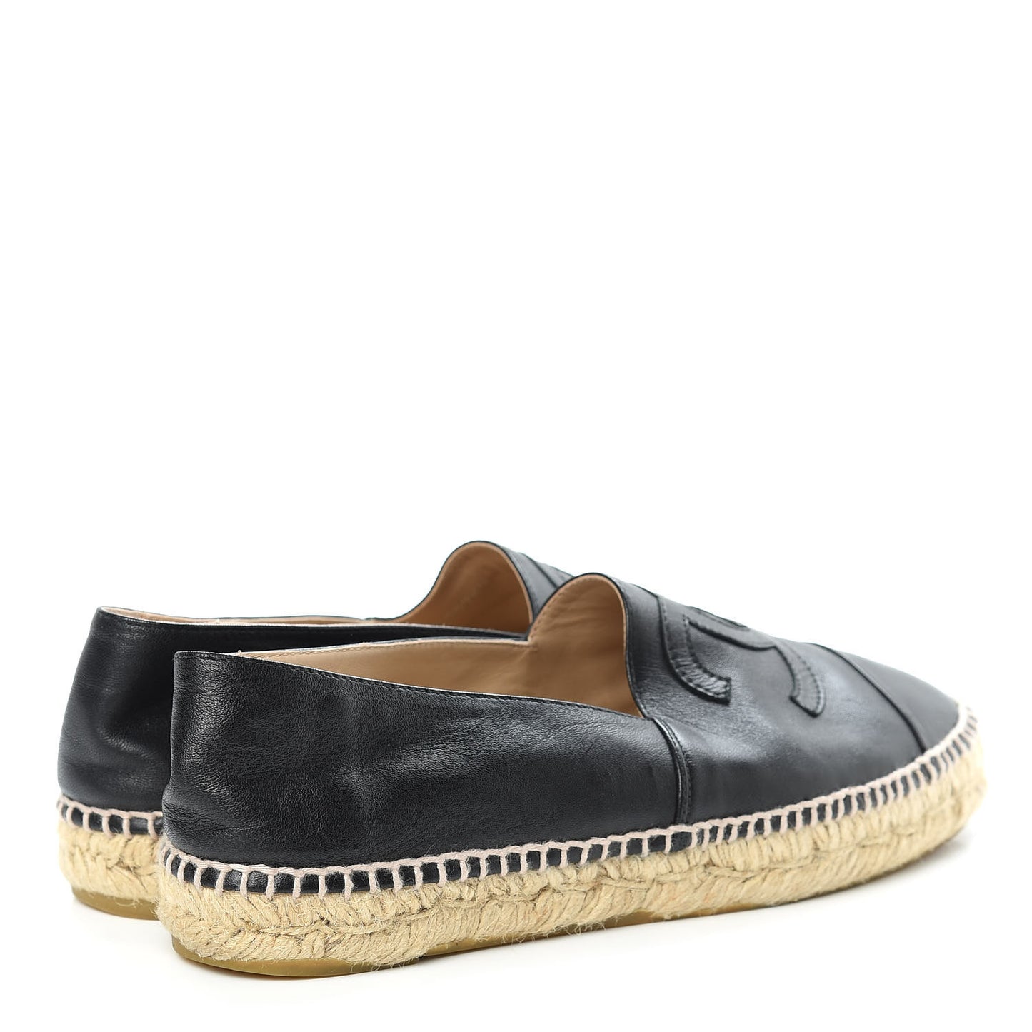 Lambskin CC Espadrilles 39 Black