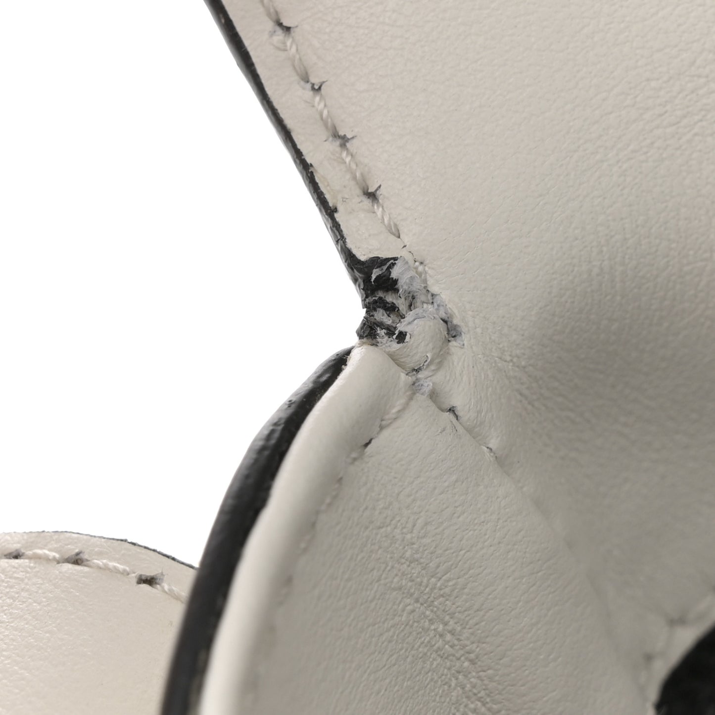 Soft Calfskin Triangle Arque Flap Shoulder Bag White